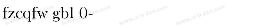 fzcqfw gb1 0字体转换